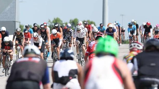 Group of people on bicycles