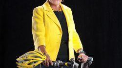 Mayor Price and her Bicylce