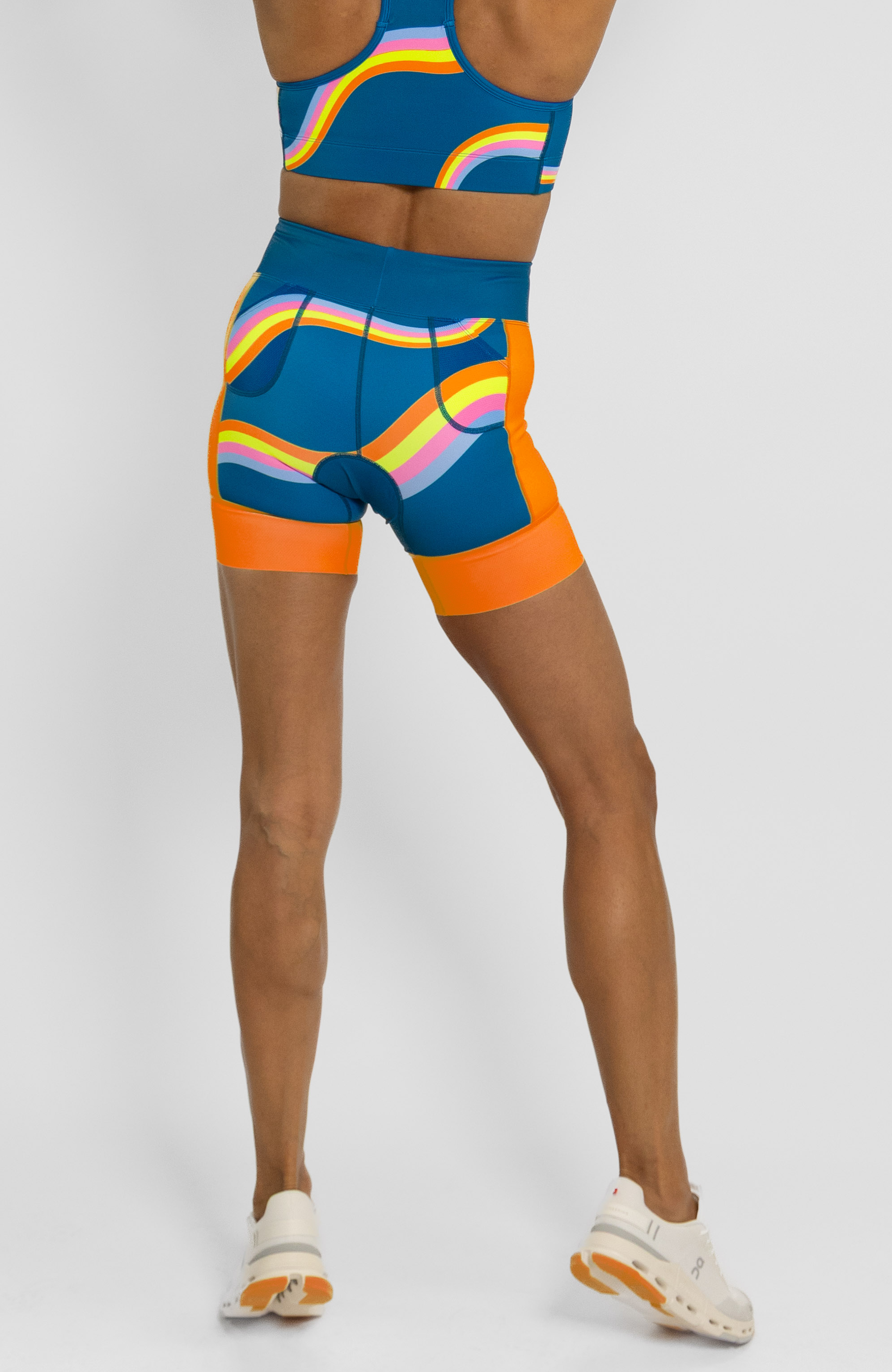 Coeur Sports 5 inch Powerband Tri Short Women's 5" Triathlon Short in Groovy