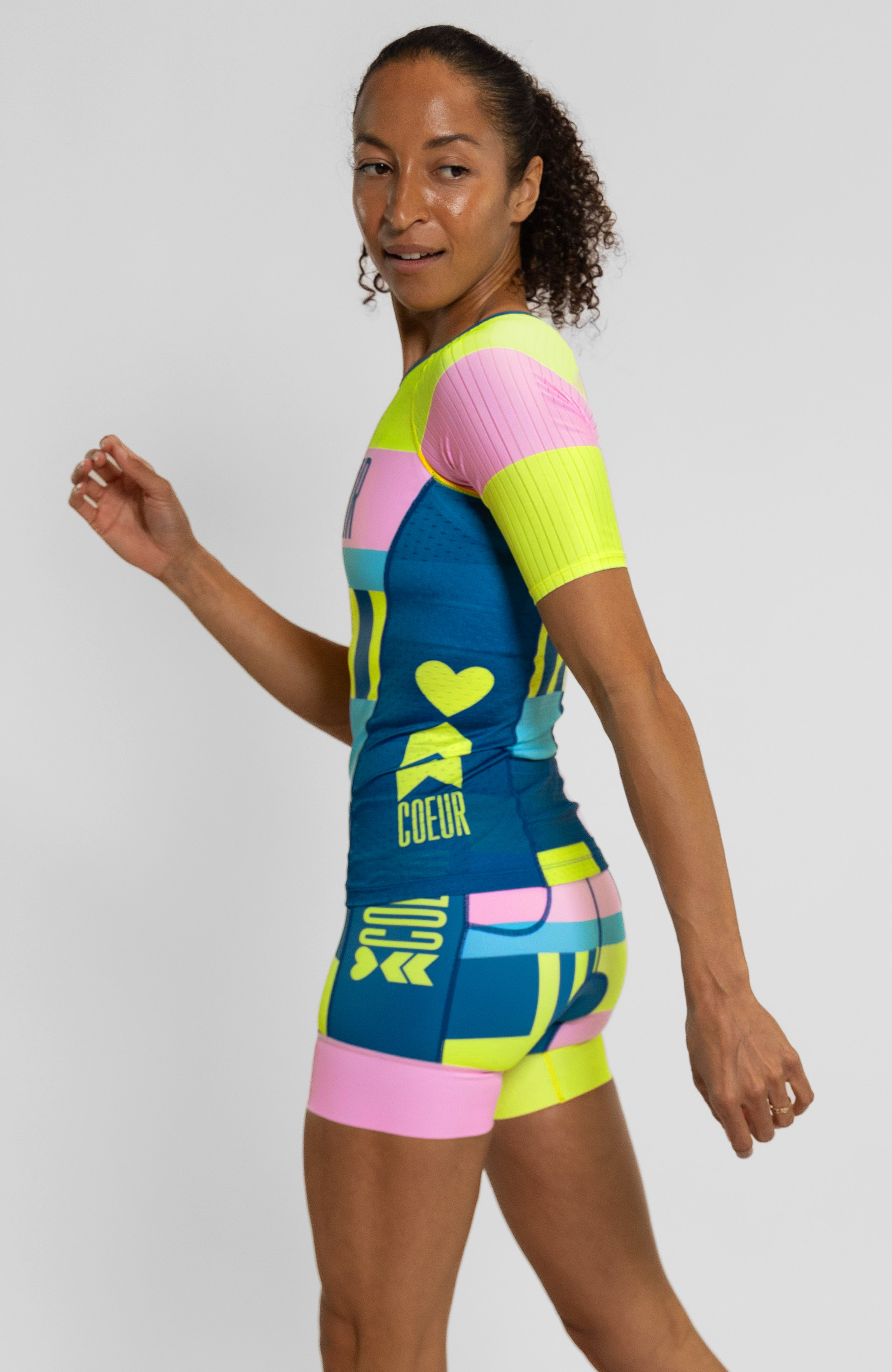 Coeur Sports Aero Tri Top Women's Sleeved Triathlon Aero Top in Flagship
