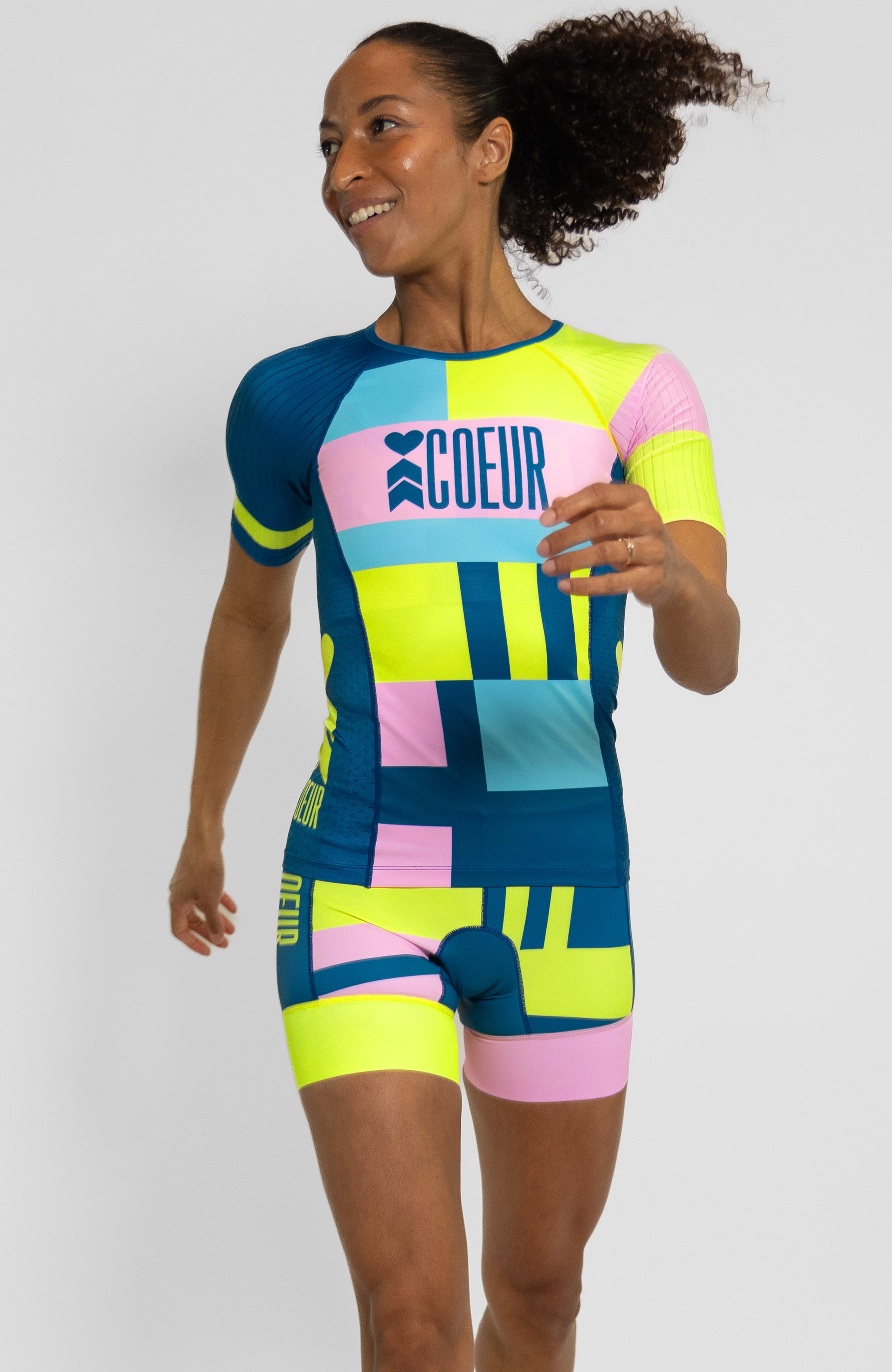 Coeur Sports Aero Tri Top Women's Sleeved Triathlon Aero Top in Flagship