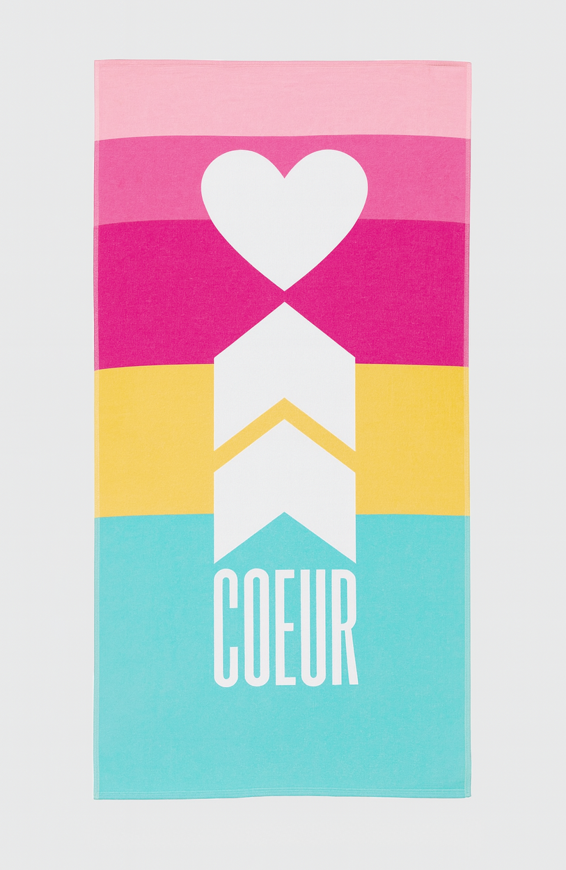 Coeur Sports Trainer Towel ONE SIZE / Multi Striped Trainer/Transition Towel