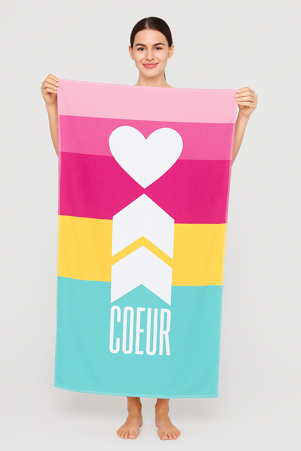 Coeur Sports Trainer Towel ONE SIZE / Multi Striped Trainer/Transition Towel