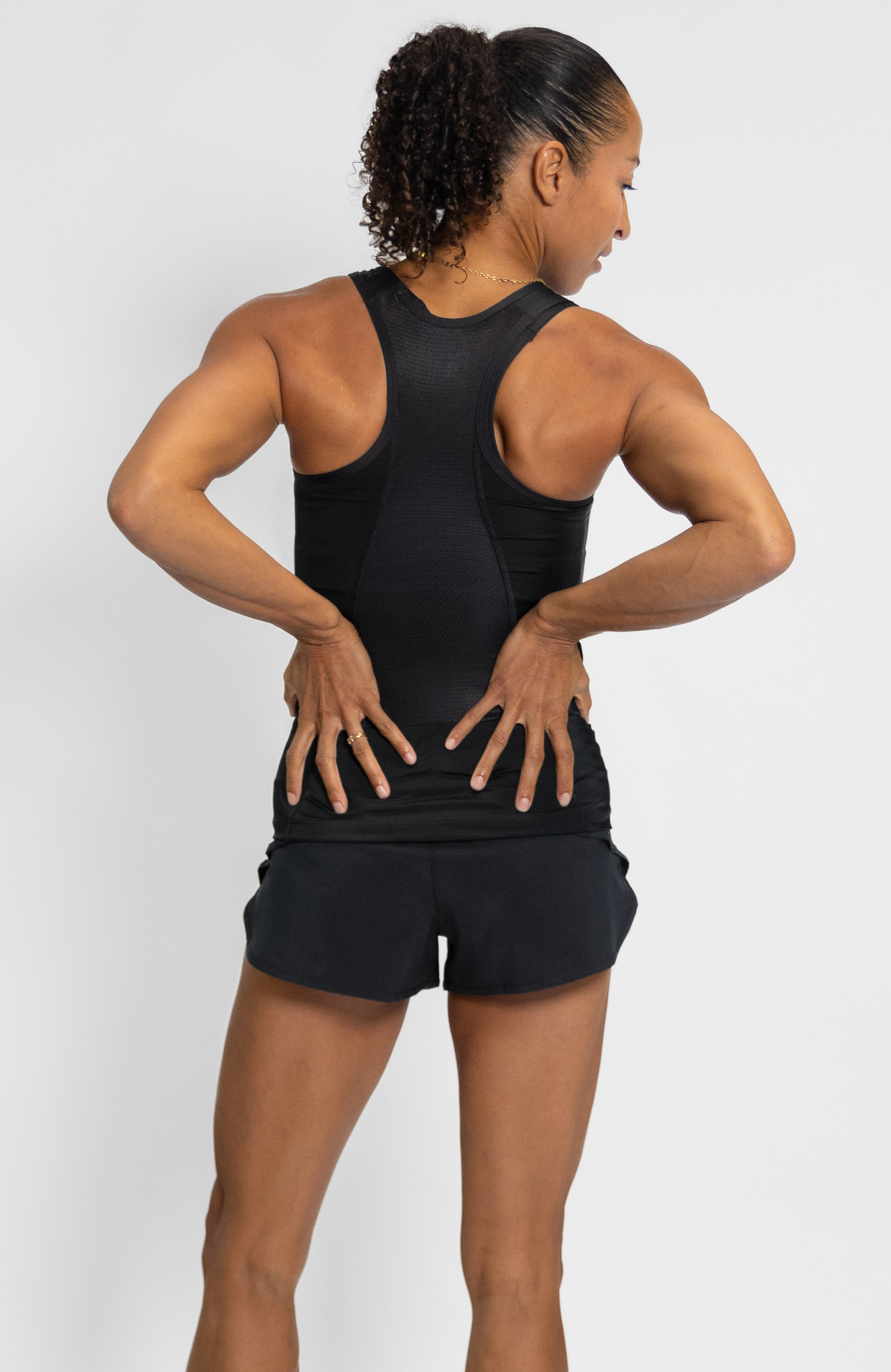 Coeur Sports Tri Tank Little Black Women's Triathlon Tank With Shelf Bra