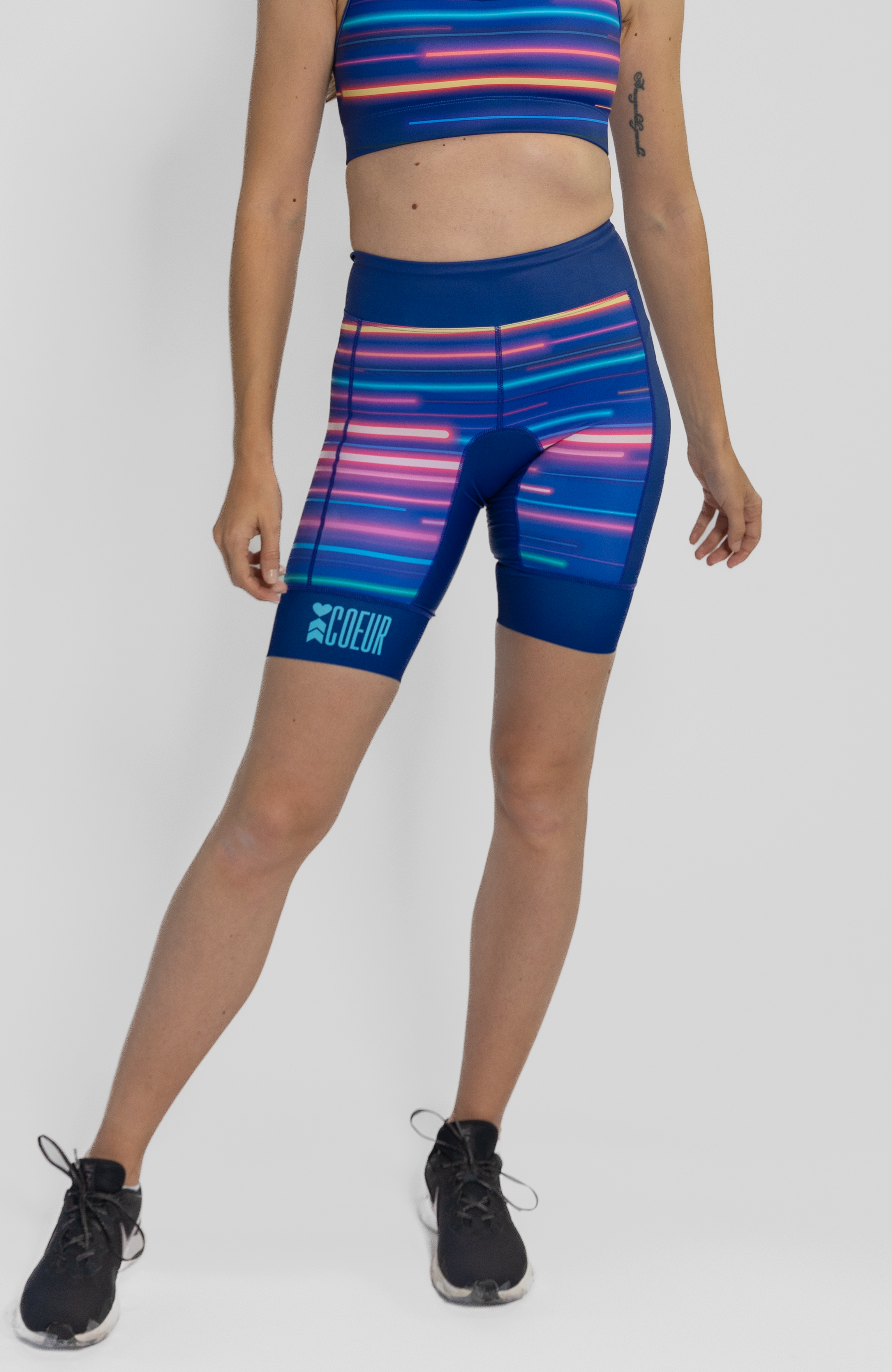 Coeur Sports 8 Inch Powerband Tri Short PRESALE! Collective Beat 24 Women's 8 inch Triathlon Shorts