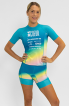 Coeur Sports Aero Tri Top Women's Sleeved Triathlon Aero Top in Team 26