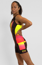 Coeur Sports Braless Tri Tank Women's Braless Triathlon Tank Top in Voltage
