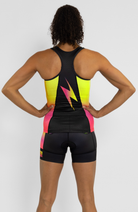 Coeur Sports Braless Tri Tank Women's Braless Triathlon Tank Top in Voltage