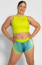 Coeur Sports Run Crop Top Aurora Women's Running Tech Crop