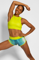 Coeur Sports Run Crop Top Aurora Women's Running Tech Crop