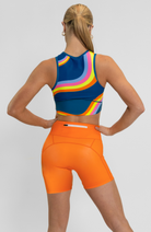 Coeur Sports Run Crop Top Running Tech Crop in Groovy