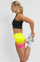 Coeur Sports Run Crop Top Running Tech Crop in Voltage