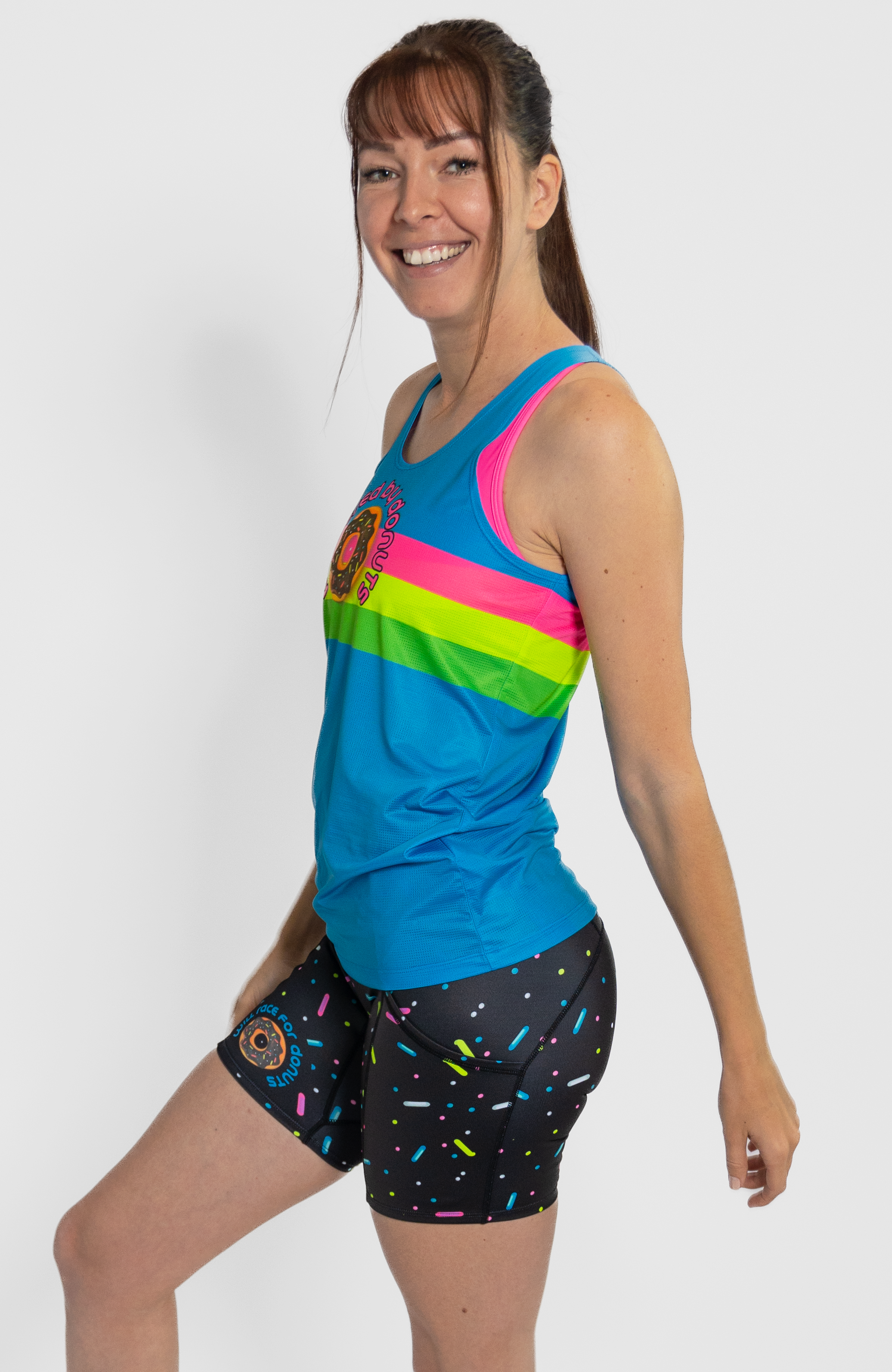 Coeur Sports Run Singlet Powered By Donuts Women's Running Singlet