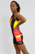 Coeur Sports Tri Tank Triathlon Tank Top with Shelf Bra in Voltage
