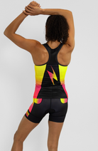Coeur Sports Tri Tank Triathlon Tank Top with Shelf Bra in Voltage