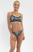 Coeur Sports X Back Bikini Top Cross Back Bikini Top in Santorini